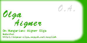 olga aigner business card